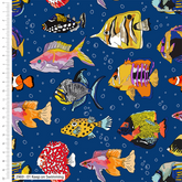 Make + Believe-Stoffe, 100 % Baumwolle, 110 cm breit, Meer in Farbe, The Crafty Lass, Bio-Baumwolldrucke zum Basteln, Tischdekoration, Schneidern
